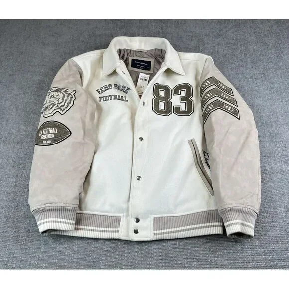 *NWT* Abercrombie & Fitch Echo Park Football Varsity Bomber Letterman Jacket (S)